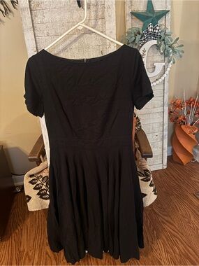 Classic Black Fit-and-Flare Women's Dress